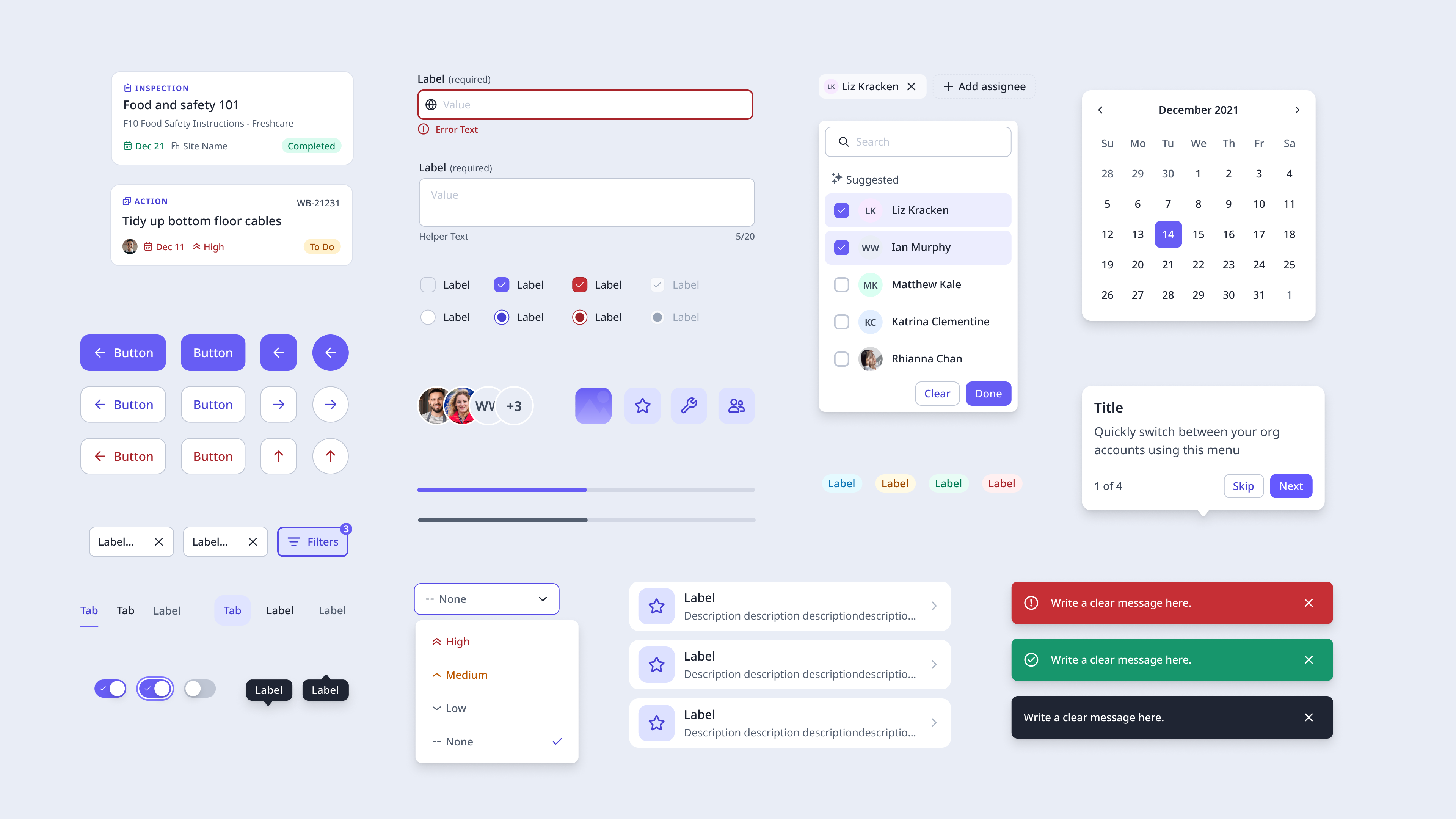 UI component library overview