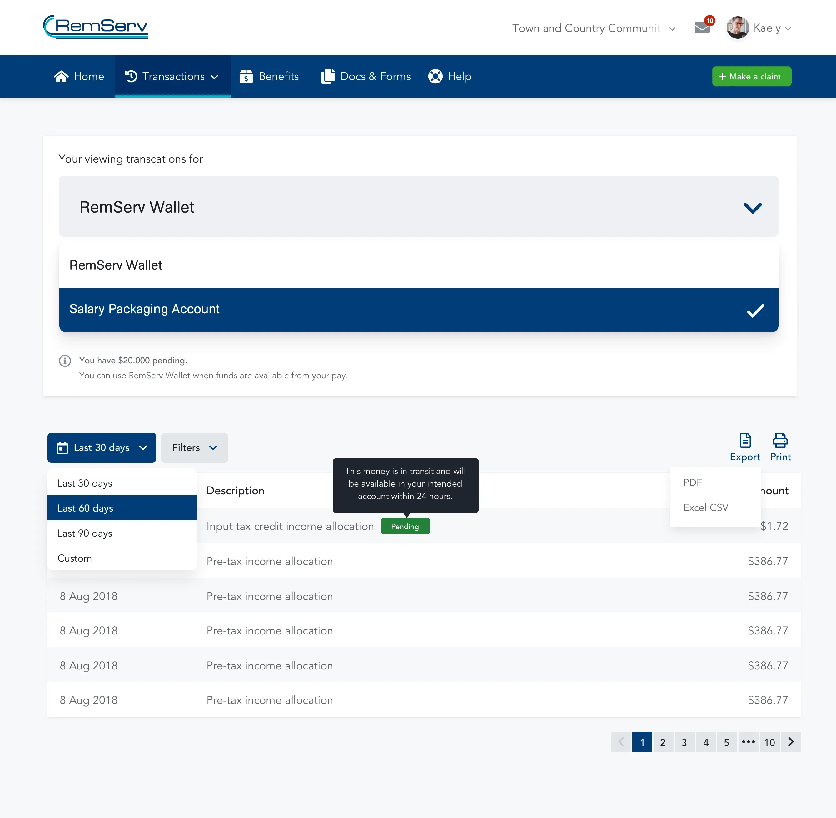 Transactions